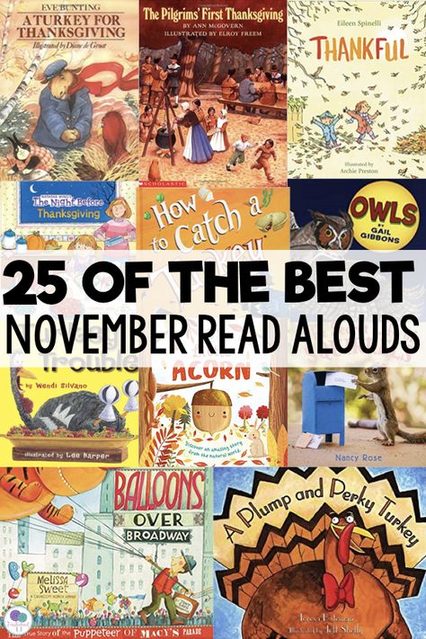 November Read Alouds, Bear Says Thanks, Thanksgiving Picture Books, Bulletin Boards For Elementary, Thanksgiving Read Aloud, November Pictures, November Bulletin Boards, Creative Writing Lesson, November Books