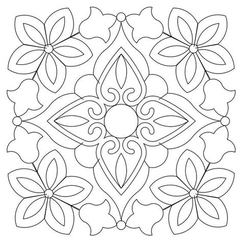 564×564 Pola Bordir, Corak Bunga, صفحات التلوين, Pattern Coloring Pages, Motif Batik, Batik Design, Quilting Studio, 자수 디자인, Mandala Coloring Pages