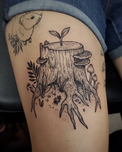 Cottagecore Tattoo, Natur Tattoo Arm, Ephemeral Tattoo, Earthy Tattoos, Mushroom Tattoos, Forest Tattoos, Illustration Tattoo, Muster Tattoos, Theme Tattoo