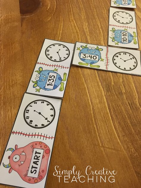 The Five, Differentiated Math Centers, Time To The Hour, Primary Teacher, I Love Math, Differentiation Math, Math Measurement, Teaching Time, Time Games