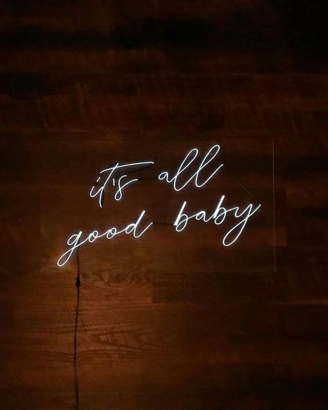 SANJOG PRADHAN on Instagram: “Hey baby, It's all good. Don't worry. ☺️💪 Don't doubt, Dream and Make it true ! Never Stop trying, I know you will get there One Day. 💪  DM…” Friday Jr, Neon Signs Quotes, Neon Quotes, Neon Words, Neon Sign Bedroom, Its All Good, Neon Aesthetic, Neon Wallpaper, Dope Art