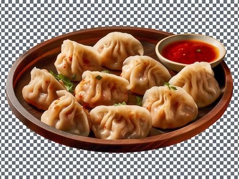 Fresh tasty momos with sauce isolated on... | Premium Psd #Freepik #psd #transparent #transparency #asian-food #transparant Food Transparent, Pasta Art, Chinese Background, Graphic Design Assets, Video Nature, Food Png, Modern Food, Russian Recipes, View Video