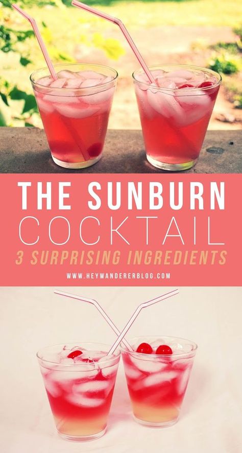 Margaritas, Sunburn Cocktail, Raspberry Vodka Lemonade, Summer Mixed Drinks, Drinks Alcohol Recipes Easy, Easy Mixed Drinks, Easy Alcoholic Drinks, Cocktail Drinks Alcoholic, Raspberry Vodka