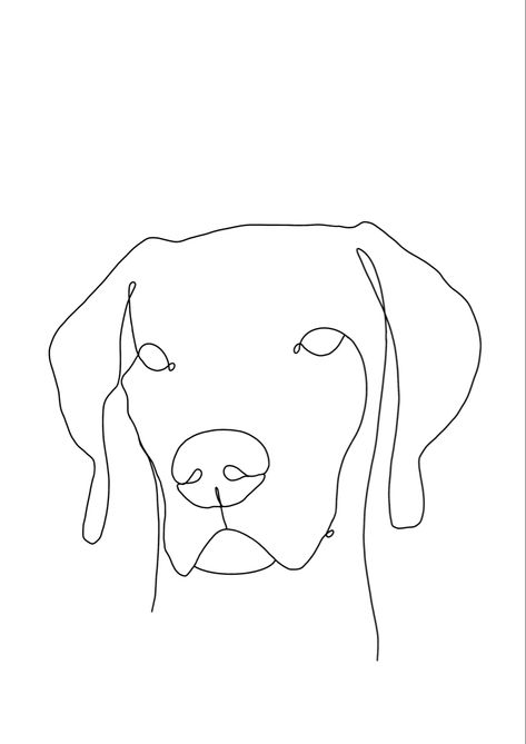 Weimaraner dog one line, draw, tattoo Dog Outline Tattoo Silhouettes, Dog Face Outline Tattoo, Vizsla Tattoo, Weimaraner Tattoo, Dog Face Tattoo, Small Dog Tattoos, Silhouette Embroidery, Draw Tattoo, Animal Tattoo Ideas