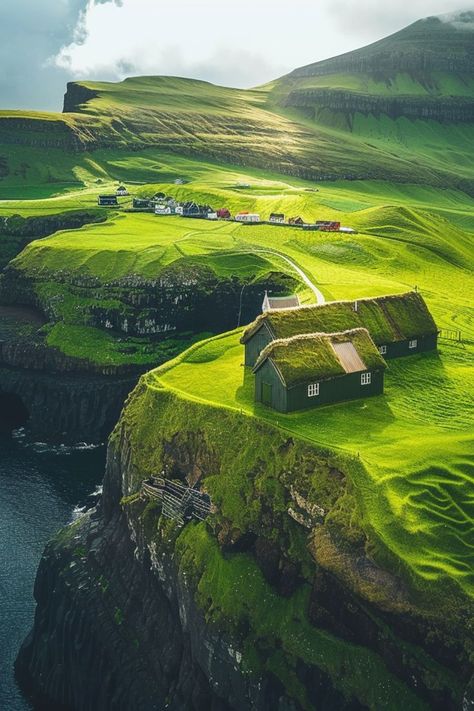 Discover the Untamed Beauty of the Faroe Islands 🇩🇰✨ Explore the rugged landscapes, dramatic cliffs, and picturesque villages of the Faroe Islands. Perfect for nature lovers and adventure seekers, this hidden gem offers unparalleled beauty. 🌿🏞️ #FaroeIslands #DenmarkTravel #HiddenGems #NatureLovers Faroe Islands Travel, Faroe Islands Denmark, Iceland Nature, Fantasy Places, Dream Travel Destinations, Faroe Islands, Beautiful Sights, The Untamed, To Infinity And Beyond