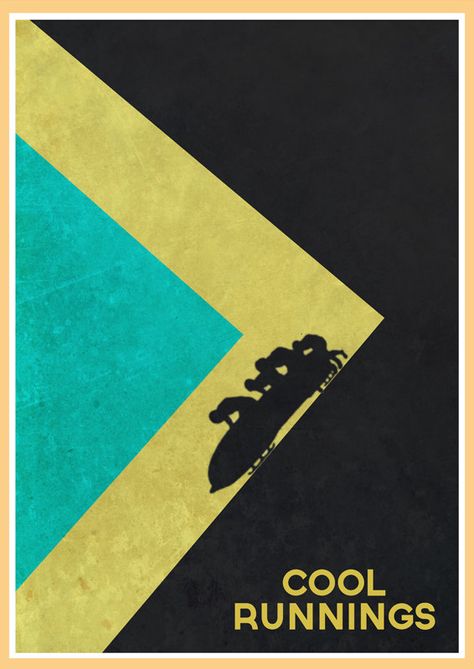 "Cool Runnings" Movie Poster. And doesn't this make you excited to see the Jamaican bobsled team later? They look so excited. Cool Runnings Movie Posters, Cool Runnings Poster, Movie Posters Graphic Design, Cool Runnings, Best Movie Posters, Film Posters Minimalist, Sports Movie, See Movie, Minimal Movie Posters