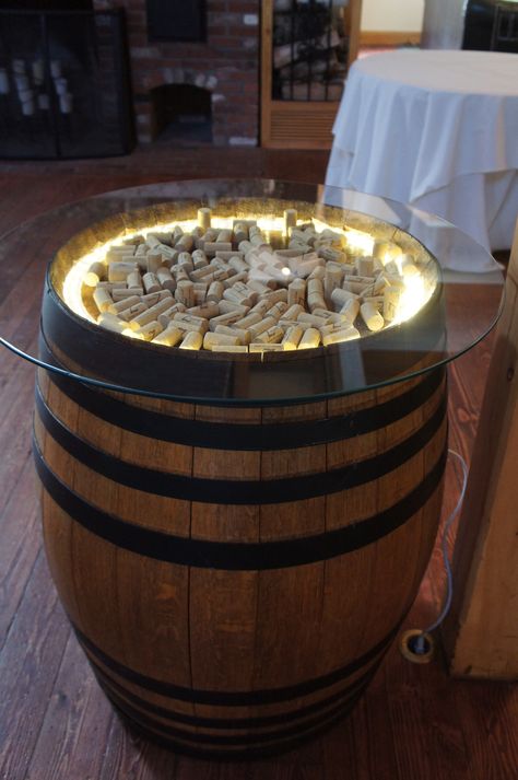 Barrel House Design, Whiskey Barrel Table Ideas, Barrel Tables Ideas, Wine Barrel Yard Decor, Winery Barrel Room, Whiskey Barrel Crafts, Winery Design Interior, Wine Barrel Bar Ideas, Barrels Tables