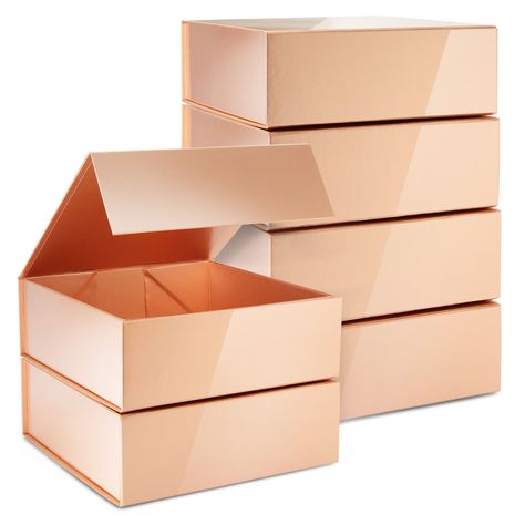 Groomsmen Boxes, Proposal Boxes, Rose Gold Square, Rose Gold Gifts, Gift Boxes With Lids, Magnetic Gift Box, Bridesmaid Boxes, Target Gifts, Gold Gift Boxes