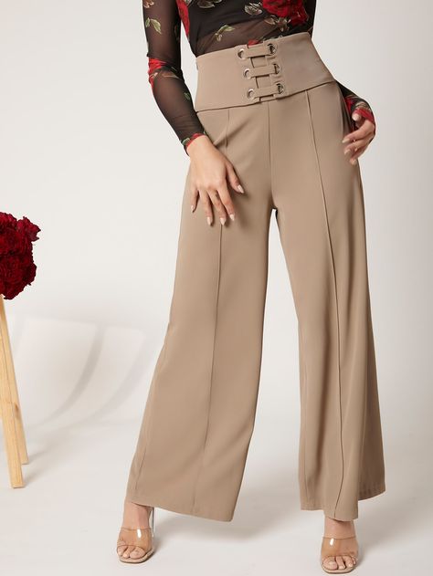 ဘောင်းဘီ Pattern, Unique Pants, Business Casual Blazer, Black Thigh High Boots, Casual Blazer Women, Elegant Pant, Women Bottoms, Pants Women Fashion, Womens Pants