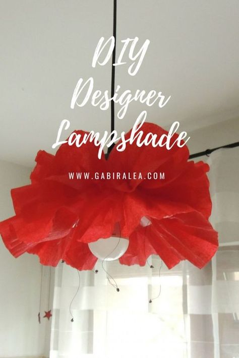 How to DIY Ikea Style Paper Lampshades | GabiRalea.ro | DIY & Living Paper Flower Lamp, Flower Chandelier Diy, Diy Dollar Store Crafts Projects, Ikea Style, Paper Chandelier, Crepe Paper Flowers Diy, Flower Lamp Shade, Flower Chandelier, Paper Lampshade