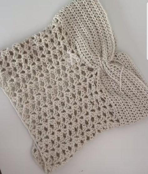 Post a picture of a shirt, skirt, beanie, gloves, socks, or whatever you've knit or crocheted to wear! Crocheted Clothes Aesthetic, Twist Tube Top Crochet, Crochet Tube Top Outfit, Knitting Tube Top, Ruched Crochet Top, Crochet Bando Top, Crochet Tube Top Pattern, How To Crochet Top, Twist Crochet Top