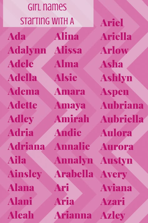 Unique Baby Girl Names Starting with A - DadTypical Unique Baby Girl Names Starting With A, Baby Girl Names Starting With A, Baby Names That Start With A, Girl Names That Start With A, Names That Start With A, Unique A Names, A Names Girl, Baby Names Starting With A