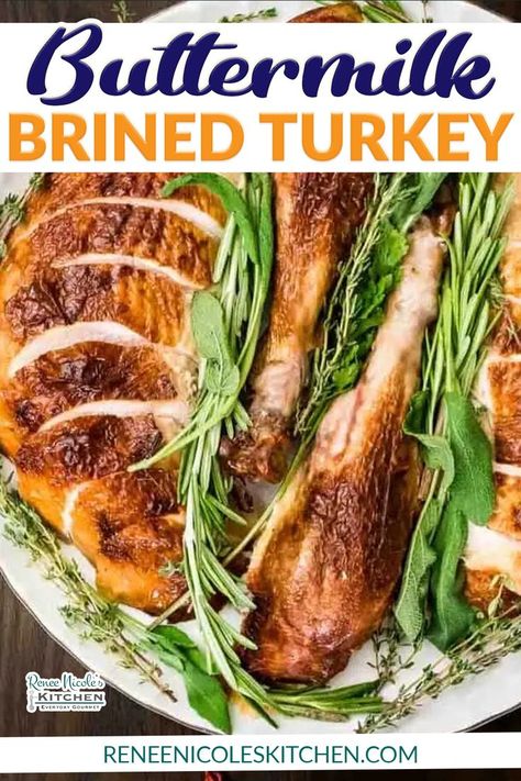 Buttermilk Brined Roast Turkey, Turkey Buttermilk Brine Recipes, Low Sodium Turkey Brine, Apple Cider Sage Turkey Brine, Wet Brine Spatchcock Turkey, Buttermilk Turkey Brine Thanksgiving, Buttermilk Brined Turkey Breast, Buttermilk Turkey Brine, Turkey Brine Recipes Easy