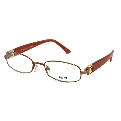 Fendi Women's F905 688 Bronze Matte Rose Oval Eyeglasses Frames 52 x 19 x 130 The Fendi Eyewear collections of eyeglasses are not to be missed - luxurious and ultra-feminine - these styles will bring out the glamour in everyone. The new Fendi sun shields and rimless styles, in the season's leading fashion color stories, incorporate the Fendi logo in innovative new ways and are distinctively Fendi. The plastics are rich and sensual - made even more luxurious with the addition of rhinestones. The Fendi glasses frames appeal to both the trendy and classic Fendi consumers, with beautiful detailing, coloring, and feminine eyeshapes. FENDI OPTICAL Frame color: Bronze Matte Rose Lens color: Demo Frame Size: 52-19-130 Gender: Women Comes with Branded Case Comes with Certificate of Authenticity Mad Fendi Glasses, The Plastics, Fendi Eyewear, Women's Eyeglasses, Designer Eyeglass Frames, Bronze Frame, Oval Eyeglasses, Glasses Brands, Fendi Logo