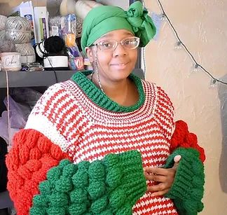 The Ugly Christmas Sweater (2022) Free Crochet Pattern Igly Christmas Sweaters, Christmas Sweater Crochet Pattern, Sweater Crochet Pattern Free, Ugly Christmas Sweater Pattern, Christmas Sweater Pattern, Reindeer Christmas Sweater, Christmas Background Images, Crochet Sweater Pattern Free, Sweater Crochet Pattern