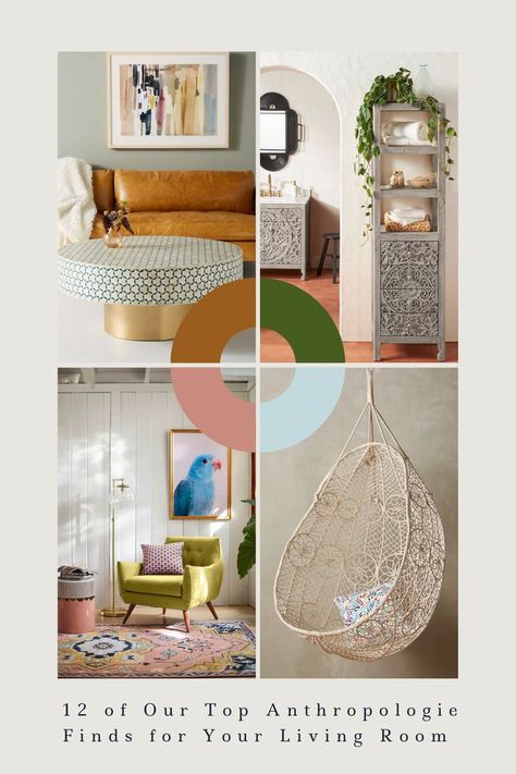 12 of Our Top Anthropologie Finds for Your Living Room Chic Boho Living Room, Boho Living Rooms, Luxury Boho, Boho Home Decor, Boho Living, Boho Living Room, Boho Home, Hanging Chair, Modern Living