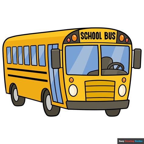 Learn to draw a Cartoon School Bus. This step-by-step tutorial makes it easy. Kids and beginners alike can now draw a great looking Cartoon School Bus. https://easydrawingguides.com/how-to-draw-a-cartoon-school-bus/ Bus Drawing Easy, School Bus Cartoon, School Bus Art, School Bus Pictures, School Bus Drawing, Cartoon School Bus, Bus Drawing, Bus Cartoon, Robot Craft