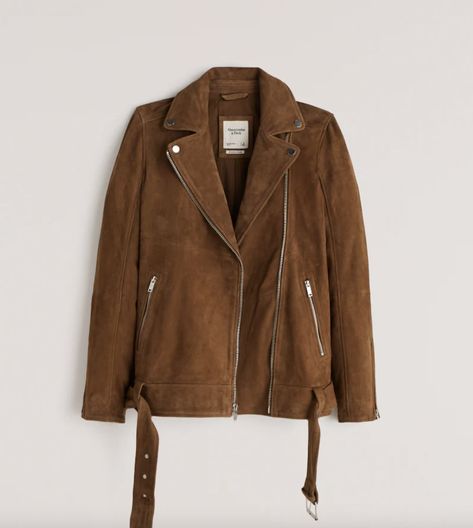 Abercrombie & Fitch Genuine Suede Biker Jacket