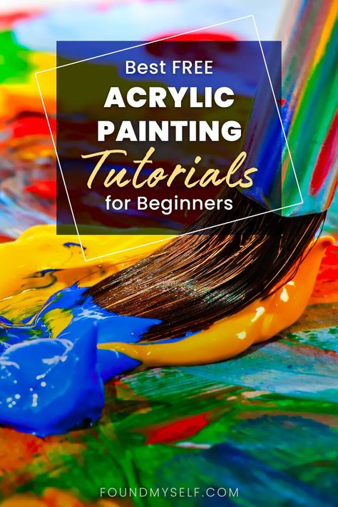 Beginner Acrylic Painting Tutorials, Acrylic Painting Tutorials For Beginners, Painting Tutorials For Beginners, Beginner Acrylic Painting, Learn Acrylic Painting, Painting Videos Tutorials, Oil Painting Lessons, Basic Painting, Acrylic Tutorials