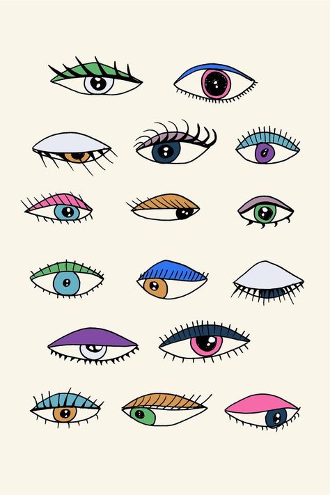 Painting Blue Background, Eyes Printable, Picsart Stickers, Abstract Eyes, Eyes Poster, Funny Eyes, Easy Eye Drawing, Eye Drawings, Eyeball Art