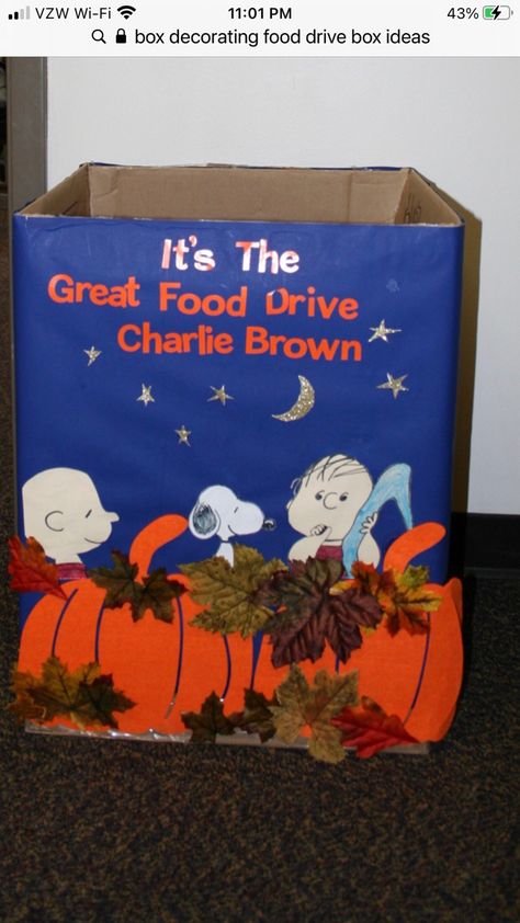 Food Drive Box Decoration Ideas, Food Drive Collection Box Ideas, Can Food Drive Box Ideas Thanksgiving, Thanksgiving Food Drive Box Ideas, Fall Food Drive Box Ideas, Canned Food Drive Box Ideas Fun, Food Donation Box Ideas, Food Drive Box Ideas Fun, Food Drive Box Ideas