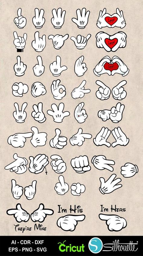 손 로고, Gloves Drawing, Alphabet Graffiti, Gloved Hands, Shaka Sign, Mickey Hands, Hand Silhouette, Hand Clipart, Arte Doodle