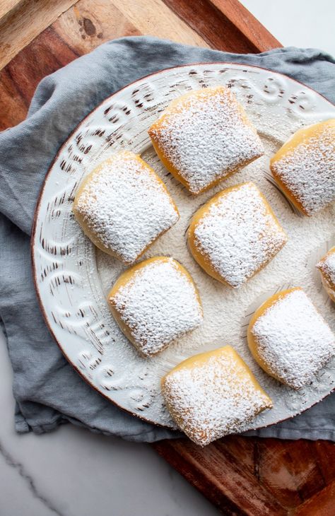 Sugared Baked Beignets | A Baked Beignet Recipe Baked Beignet Recipe, Baked Beignets, Food Studies, Beignet Recipe, Studying Food, Chocolate Drizzle, Quick Breads, Silicone Baking Mat, Baking Mat