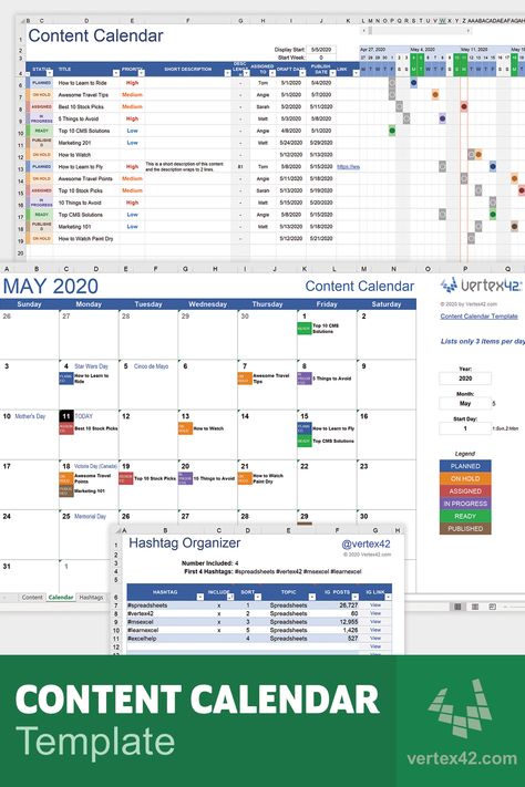 Content Calendar Excel, Social Media Calendar Template Excel, Content Calendar Spreadsheet, Content Marketing Plan Template, Content Brief Template, Excel Calendar Ideas, Content Calendar Template Excel, Google Sheets Calendar Templates Free, Social Media Content Calendar Template Free