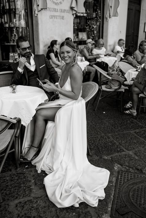 Italian Elopement, Dock Wedding, Positano Wedding, Cover Of Vogue, Destination Wedding Italy, Coast Elopement, Coast Dress, Elopement Wedding Dresses, Boat Wedding