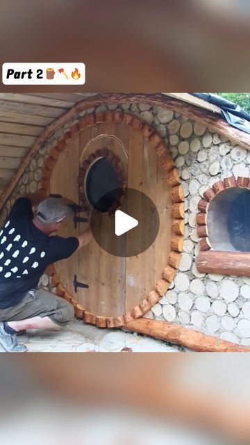 Nomad Bushcraft on Instagram: "Building a cool camping house🏕️ - Part 2. ➡️ Don't forget to like and subscribe to receive more of this content. ❤️ #bushcraft #build #camp #camping #outdoor #survival #shelter #viral #fyp #outdoors" Outdoor Survival Shelter, Hobit Houses, Bushcraft Cabin, Hobbit Houses Diy, Camping House, Bushcraft Shelter, Camp House, Hut House, Camping Shelters