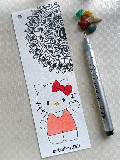 Shinchan Bookmarks, Anniversary Chalkboard, Mandala Bookmark, Art Bookmarks, Handmade Stationary, Mandala Arts, Wood Mandala, Art Markers Drawing, Mandala Book