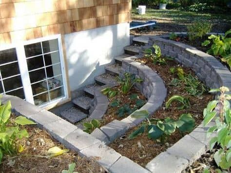 Egress Window Well, Basement Window Well, Finishing Basement Walls, Sloped Backyard Landscaping, Basement Entrance, Egress Window, Sloped Backyard, Window Well, Basement Windows