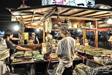 Yatai (Food cart) | by guysmileysince1972 Yatai Japan Street Food, Yatai Japan, Street Food Illustration, Japan Street Food, Street Food Design, Food Stall Design, Gerobak Dorong, Japanese Street Food, Ramen Restaurant