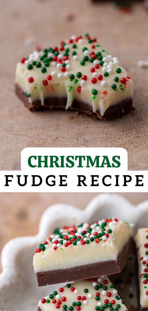 Christmas Fudge Recipes, Christmas Fudge Recipes Easy, Holiday Fudge, Homemade Fudge Recipes, Christmas Fudge, Christmas Baking Recipes, Christmas Candy Recipes, Homemade Fudge, Fudge Recipe