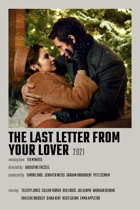 The Last Letter from Your Lover Movie Poster Romance Movie Poster, Movie Synopsis, Movies To Watch Teenagers, Night Film, Romance Film, Girly Movies, Favorite Movie Quotes, Great Movies To Watch, Romantic Films