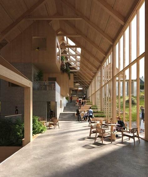 Timber Extension, Mass Timber, Henning Larsen, Green Facade, Bjarke Ingels, Kengo Kuma, Timber Buildings, The Sting, Timber Structure