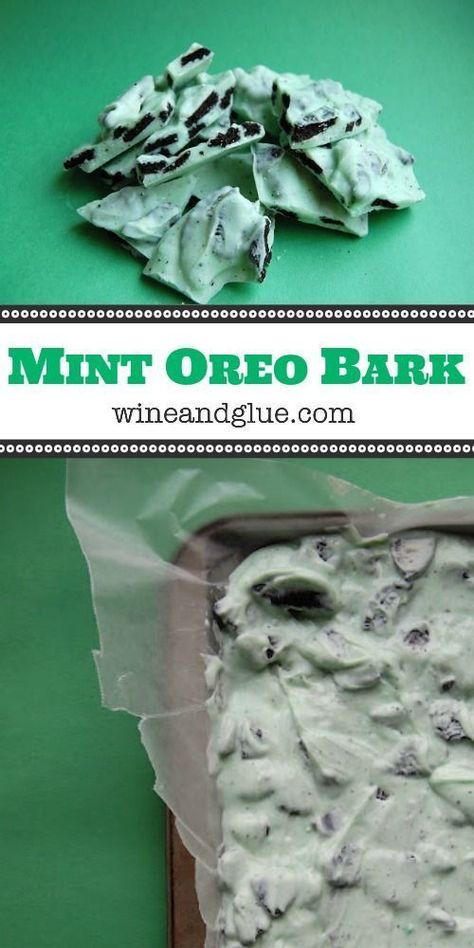 Mint Oreo Bark, Oreo Bark, Mint Oreo, Candy Bark, Bark Recipe, Candy Fudge, Homemade Candies, Christmas Snacks, Yummy Sweets