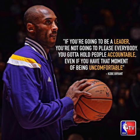 Kobe Bryant. A real leader Kobe Quotes, Basketball Kobe, Nba Quotes, Basketball Quotes Inspirational, Kobe Basketball, Kobe Bryant Quotes, Inspirational Sports Quotes, Athlete Quotes, Team Quotes