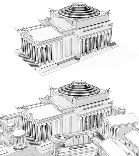 Temple Of Saturn, Shadow Architecture, Roman Temple, Urban Design Plan, Cool Swimming Pools, Classic House Design, Roman Architecture, Architecture Design Drawing, Architecture Drawing Art