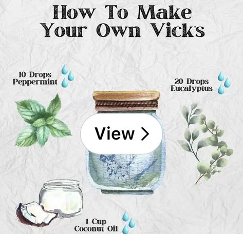 Lemon8 · Homemade Vicks · @Nicole Homemade Vicks, Coconut Oil, Peppermint, Make Your Own, Coconut, Make It Yourself, 10 Things, Quick Saves