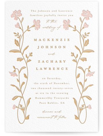 A hand-drawn art-nouveau inspired invitation Floral Letterpress Invitation, Art Nouveau Wedding Invitation, Hey Sunshine, Art Nouveau Wedding, Nouveau Wedding, Art Nouveau Weddings, Minimal Wedding Invitation, Letterpress Invitations, Letterpress Wedding