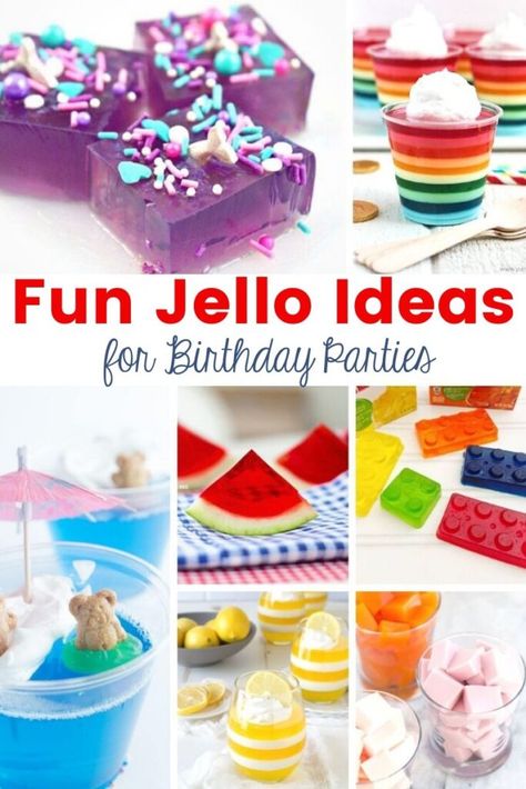 20+ Amazing Jello Ideas for Birthday Parties, These Jello Ideas for Birthday Parties are so simple and fun to make! There is nothing like a dessert or snack with jello taken up a notch, and these fun party recipes will give you tons of ideas on how to make regular jello, amazing and delicious. Jello Serving Ideas, Jello Topping Ideas, Jello Snack Ideas, Jello Appetizers, Creative Jello Ideas, Jello Party Desserts, Jello Rolls Recipes, Cute Jello Ideas, Cool Jello Ideas