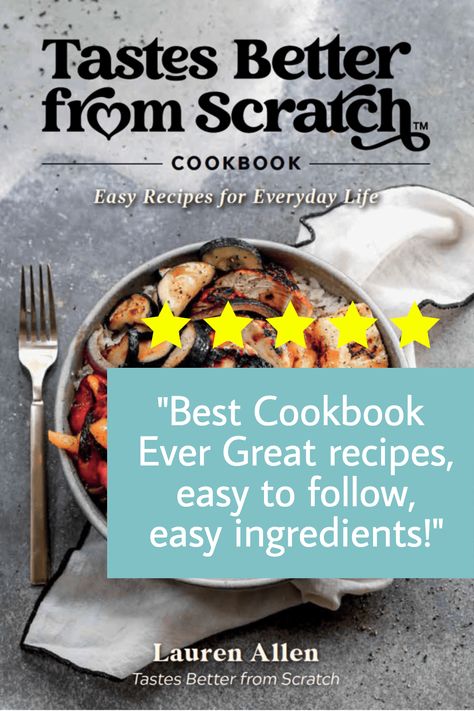 Cookbook with 5 star review. Lauren Allen Recipes, Simple Tasty Meals, Flavorful Chicken Recipes, The Best Dinner Recipes, Tastes Better From Scratch, Best Dinner, Tasty Meals, Best Cookbooks, Refreshing Salad