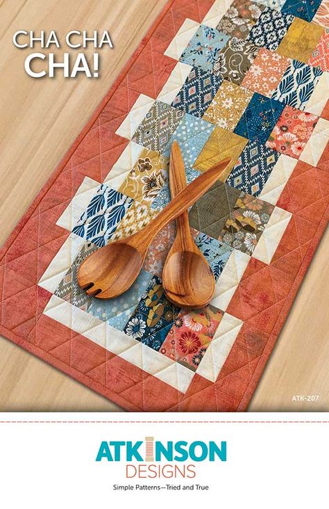 Hip Movement, Charm Pack Quilt Patterns, Jelly Roll Patterns, Table Topper Patterns, Charm Pack Quilt, Charm Squares, Patchwork Table Runner, Dance Together, Quilted Table Runners Patterns