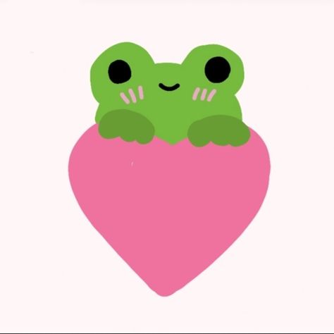 (Draw isnt mine) Frog With Hearts Drawing, Frog Heart, Dibujo Simple, Baby Frog, Art Tutor, Diy Pottery Painting, Best Friend Drawings, Frog Tattoos, 2024 Goals