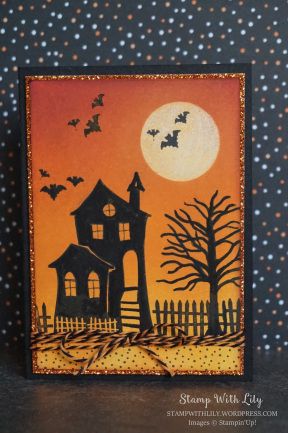 Carte Maison Hantée avec le set de tampons Halloween Scares de Stampin'Up! Stampin Up Halloween Scares Cards, Halloween Quilling, Boo Gift, Halloween Paper Crafts, Carte Halloween, Handcrafted Cards, Halloween Classroom, Halloween Cards Handmade, Halloween Scrapbook