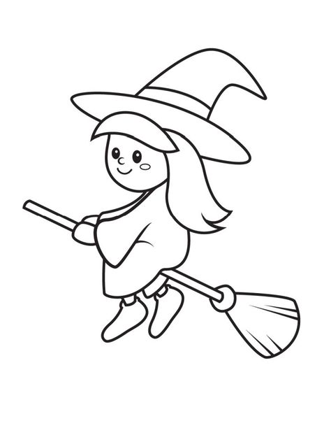 How to Draw a Witch Step by Step Guide Halloween Ghost Craft, Halloween Coloring Pictures, Cute Halloween Coloring Pages, Bat Coloring Pages, Free Halloween Coloring Pages, Stitch Coloring Pages, Photo Halloween, Witch Drawing, Witch Coloring Pages