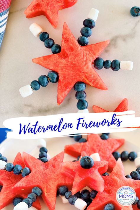 Firework Food Ideas For Kids, Fireworks Food Ideas, Firework Themed Food, Firework Night Food, Firework Snacks, Jt Birthday, 4th Of July Watermelon, Firework Party, Nye Food