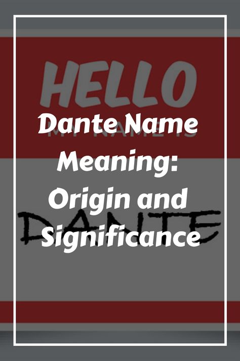 If you’re looking for a name that exudes strength, perseverance, and longevity, Dante is a great choice. This Italian name has Latin roots and is derived from Paisley Name, Dante Basco, Greek Names, Name Origins, English Poets, Famous Poets, Classic Names, Name Generator, Name Meaning