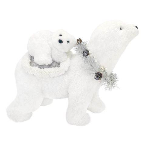 PRICES MAY VARY. WHAT YOU GET: you will receive 1 piece of super cute polar bear decor(decorative not stuffed). The size is approximately: 16.1x7.1x12.6 inches NATURAL APPEAL: Safe and natural materials (like pine cones,white faux fur, velvet,etc.) are used to make this white Christmas decorations which will be a perfect addtion to your winter wonderland party decoration at home PREMIUM QUALITY: We refine on every link of production just to secure high quality of our items. Retaining hand made i White And Light Blue Christmas Decor, Winter Wonderland Home Decorations, Polar Bear Baby Shower Theme, Winter Wonderland Decorations Christmas, Winter Wonderland Christmas Decor, Winter Wonderland Christmas Decorations, Bear Christmas Decorations, Polar Bear Christmas Decorations, Polar Bear Baby Shower